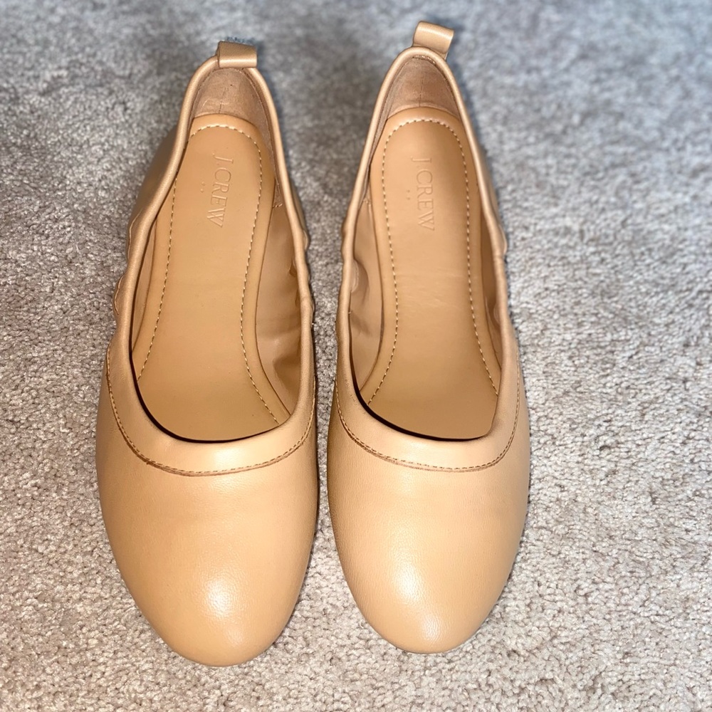 J.Crew nude flats, size 10